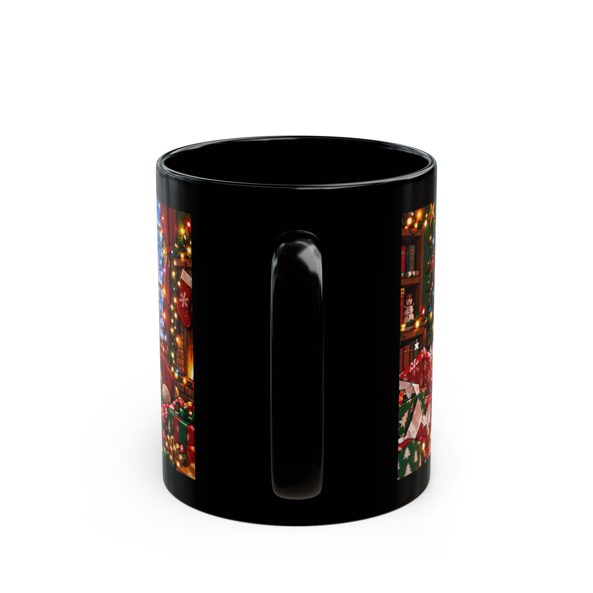 Merry & Bright-ish Christmas Reindeer Black Mug – Ask Me After Coffee