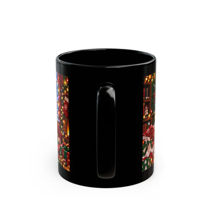 Merry & Bright-ish Christmas Reindeer Black Mug – Ask Me After Coffee