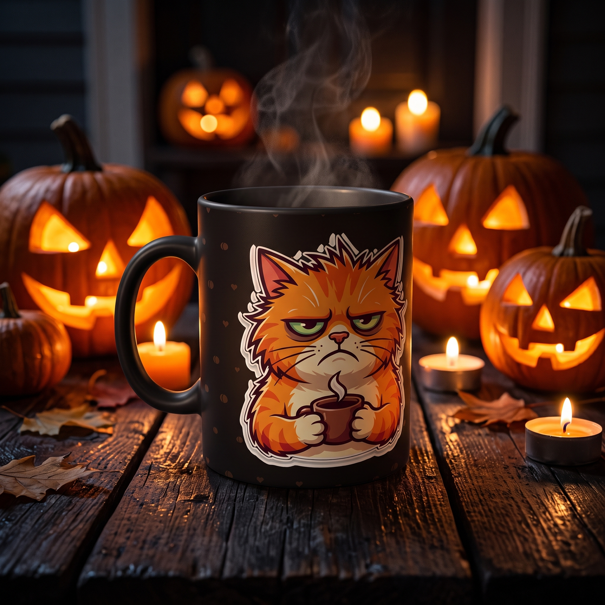 Don't Talk To Me Before Coffee – Grumpy Cat Black Mug