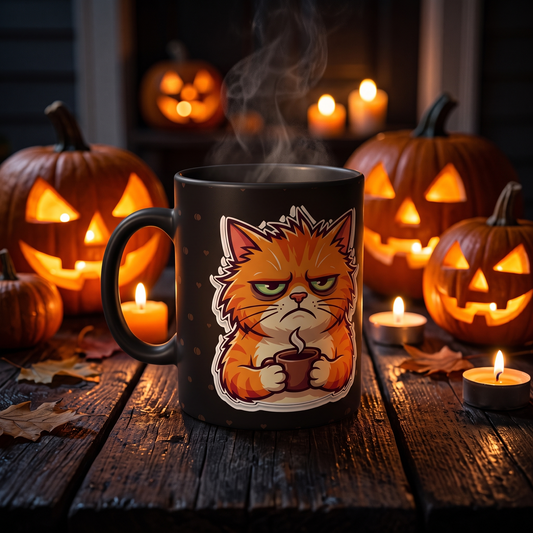 Don't Talk To Me Before Coffee – Grumpy Cat Black Mug