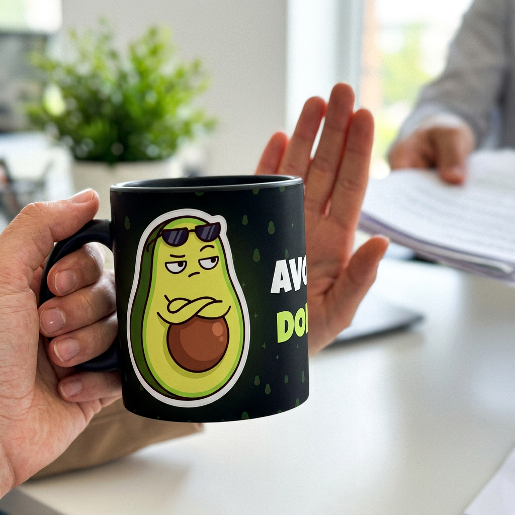 Avocadon't Mug – Sarcastic Avocado Black Coffee Mug