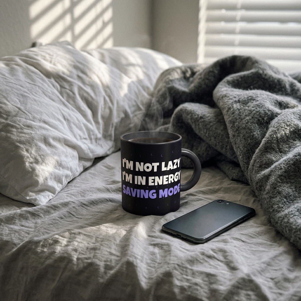Energy Saving Mode – Sleepy Potato Black Mug