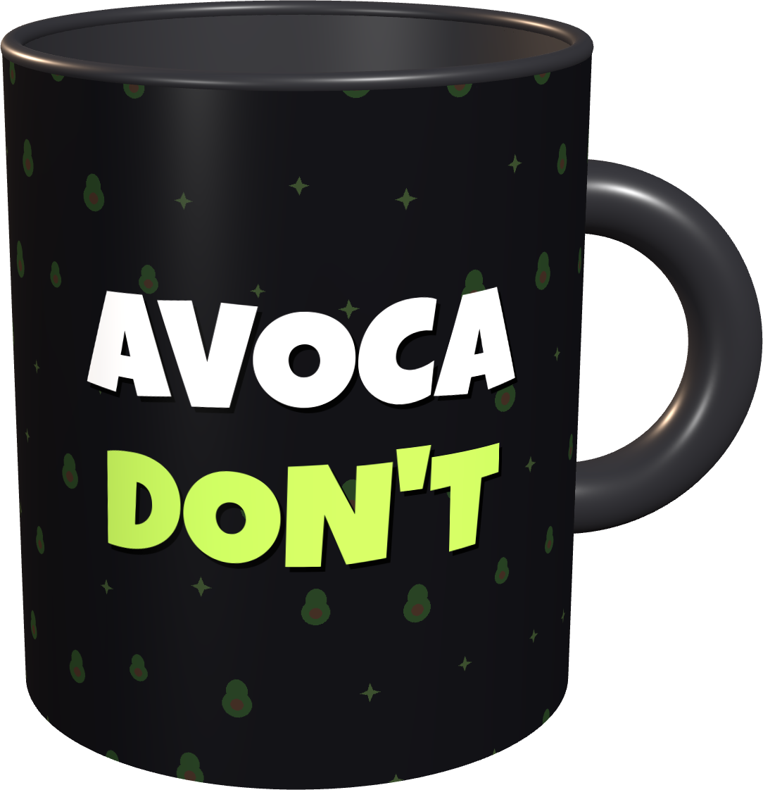 Avocadon't Mug – Sarcastic Avocado Black Coffee Mug